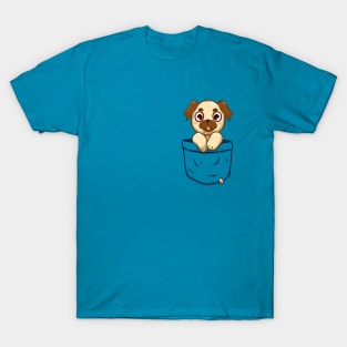 Pocket cute Pug T-Shirt